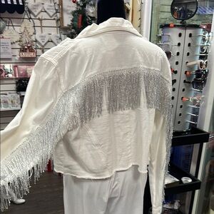 White Jacket with Silver Fringe